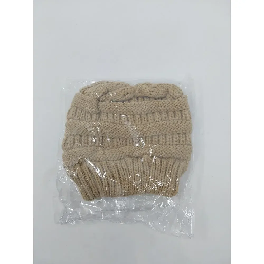 Brown C.C Stretch Beanie